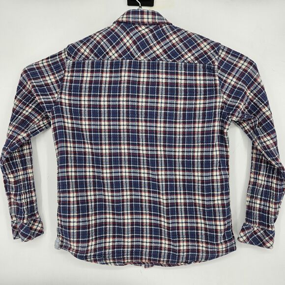 Carbon 2 Cobalt Shirt Mens Medium Button Up Long Sleeve Preppy Plaid Lined - Picture 4 of 10